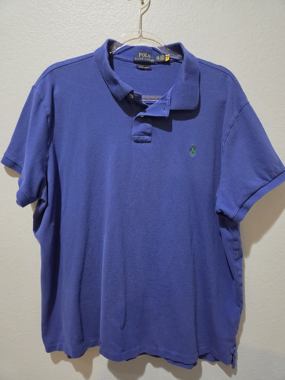 Polo by Ralph Lauren Purple-Blue Short Sleeve Polo with Green Pony